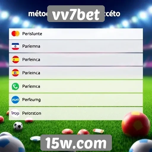 Métodos de pagamento aceitos na vv7bet